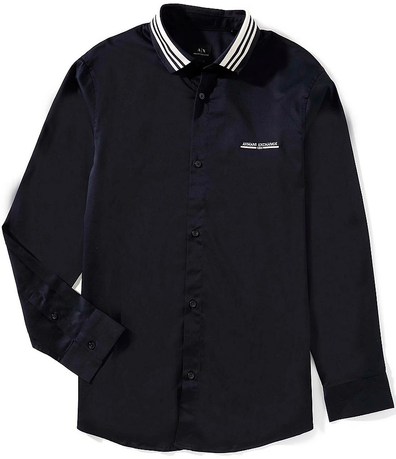 Armani Exchange 1991 Logo Long Sleeve Woven Shirt