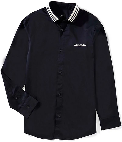Armani Exchange 1991 Logo Long Sleeve Woven Shirt