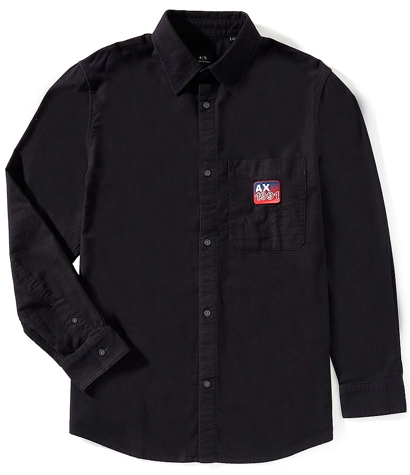 Armani Exchange 1991 Stretch Flannel Long Sleeve Woven Shirt