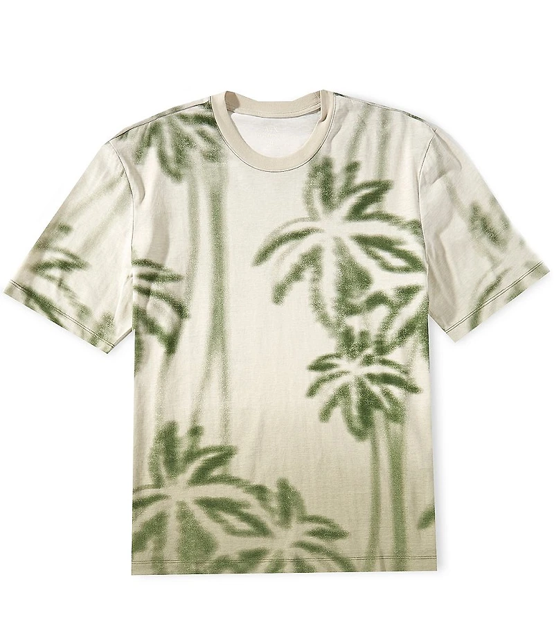 Armani Exchange Airbrush Palm Tree Print Short Sleeve T-Shirt