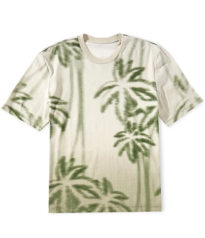 Armani Exchange Airbrush Palm Tree Print Short Sleeve T-Shirt
