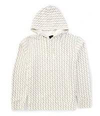 Armani Exchange Allover Logo Print Hoodie