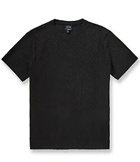 Armani Exchange Allover Logo Print Ribbed Crew Neck Short Sleeve T-Shirt