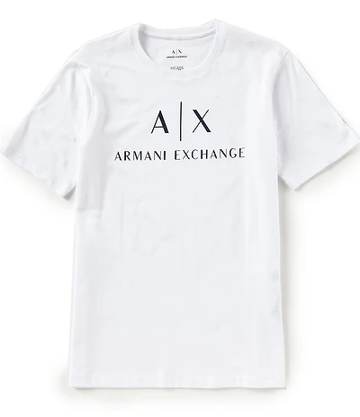 Armani Exchange Slim Fit AX Signature Logo Crew Neck Short Sleeve T-Shirt