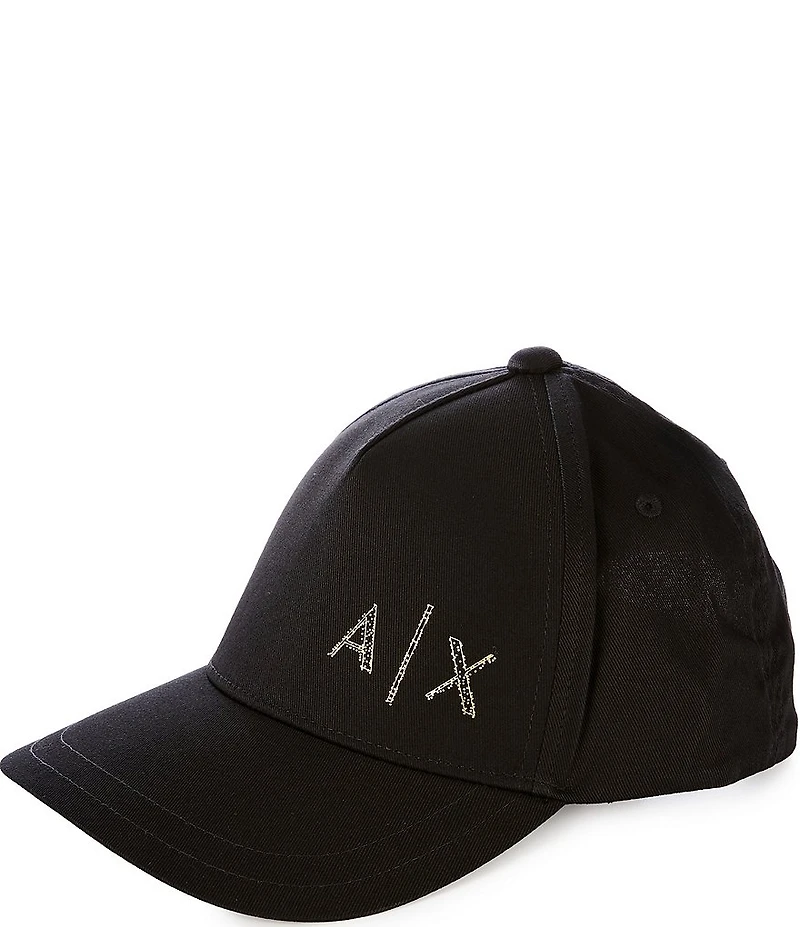Armani Exchange Black and Gold Baseball Hat
