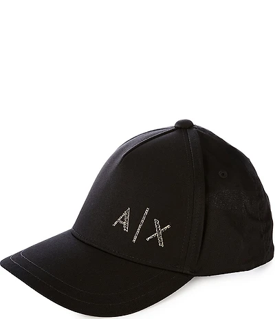 Armani Exchange Black and Gold Baseball Hat