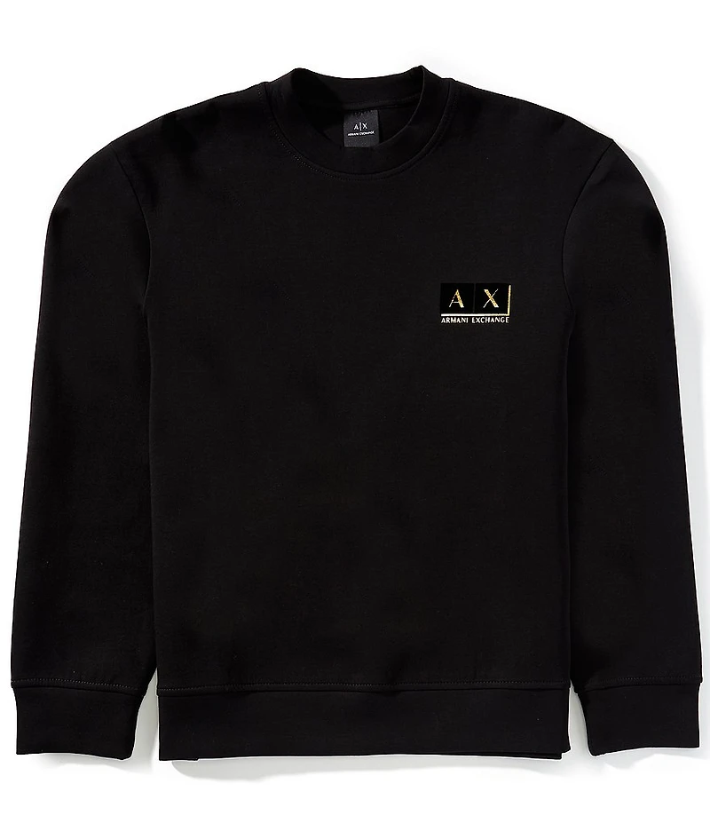 Armani Exchange Black and Gold Logo Sweatshirt