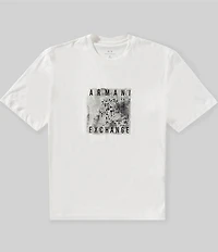 Armani Exchange Box Splatter Graphic Print Short Sleeve T-Shirt