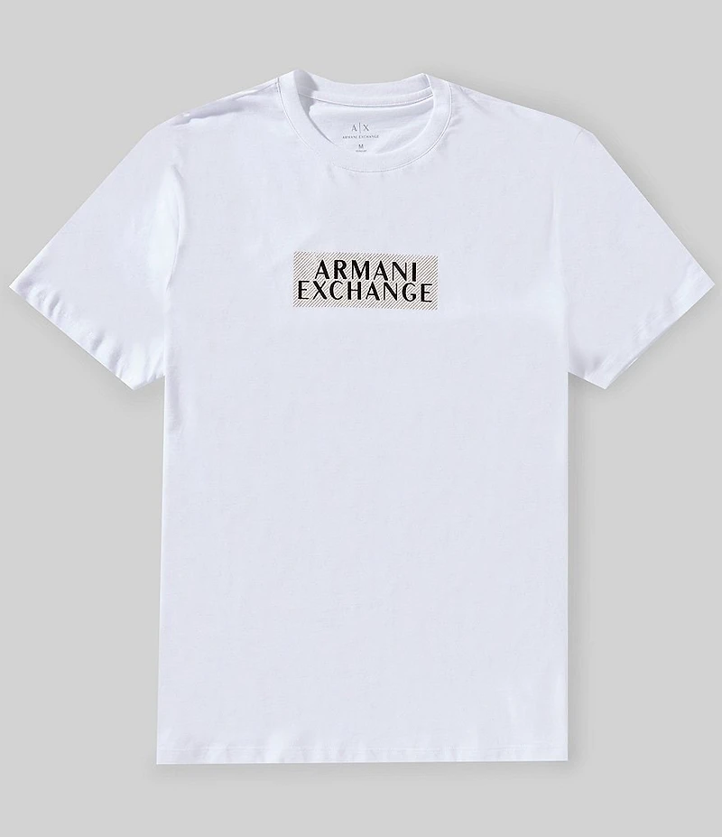 Armani Exchange Center Gold Logo Short Sleeve T-Shirt