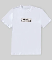 Armani Exchange Center Gold Logo Short Sleeve T-Shirt