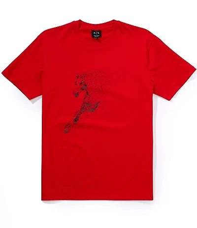 Armani Exchange Chinese New Year Mercerized Graphic Short Sleeve T-Shirt