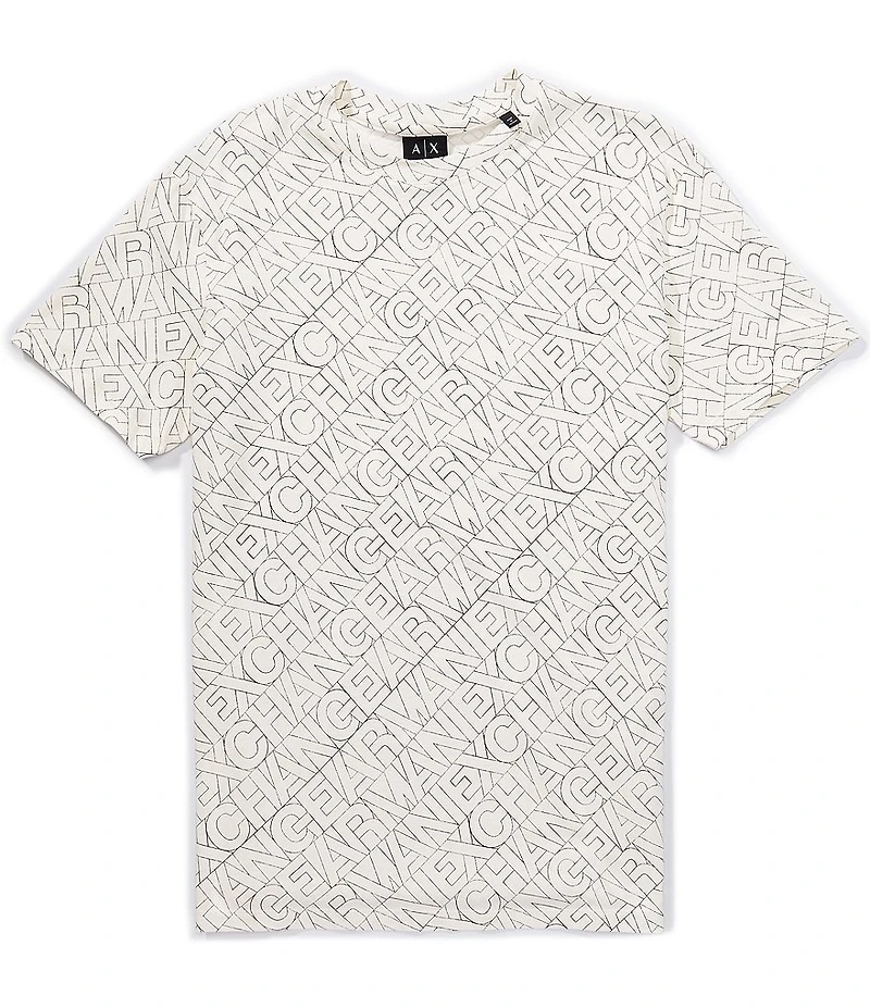 Armani Exchange Diagonal Logo Short Sleeve T-Shirt