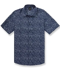 Armani Exchange Floral Print Short Sleeve Woven Shirt