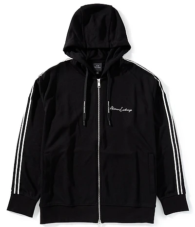 Armani Exchange Full-Zip Logo Hoodie