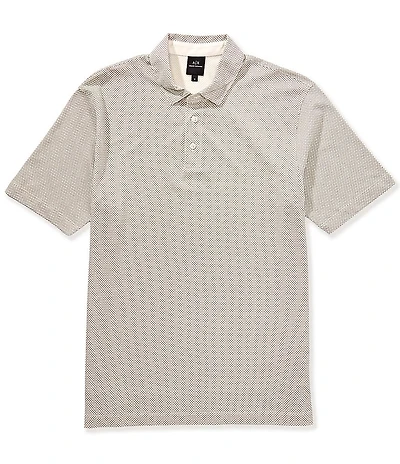 Armani Exchange Geometric Print Short Sleeve Polo Shirt