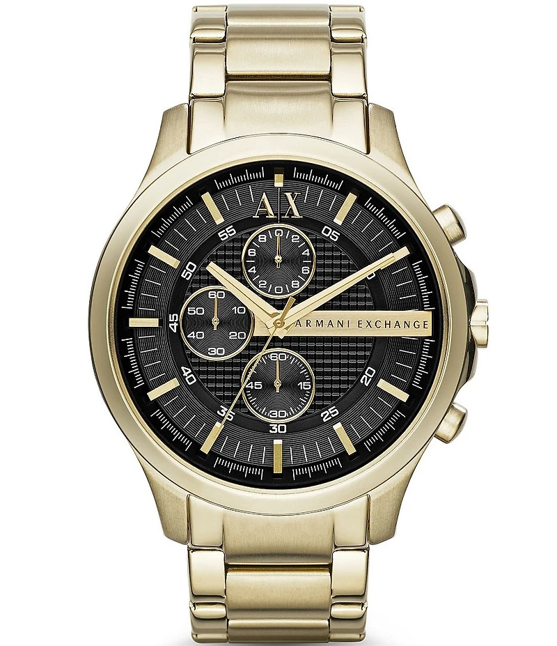 Armani Exchange Chronograph Gold-Tone Stainless Steel Bracelet Watch
