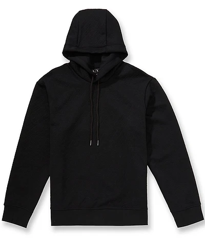 Armani Exchange Jacquard All Over Print Wording Hoodie