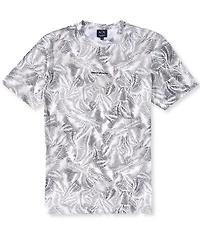 Armani Exchange Leaf Print Short Sleeve T-Shirt