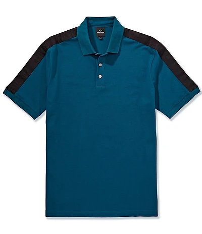 Armani Exchange Logo Tape Short Sleeve Polo Shirt