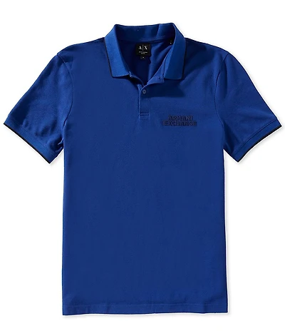 Armani Exchange Logo Tape Short Sleeve Polo Shirt