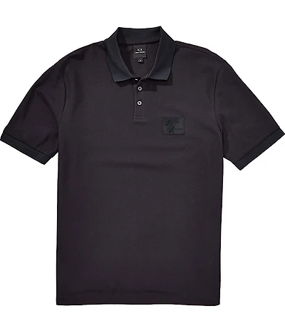 Armani Exchange Mercerized Pique Box Logo Short Sleeve Polo Shirt