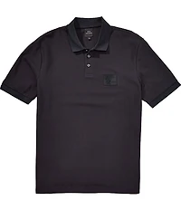 Armani Exchange Mercerized Pique Box Logo Short Sleeve Polo Shirt