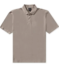 Armani Exchange Pattern Stretch Pique Short Sleeve Polo Shirt