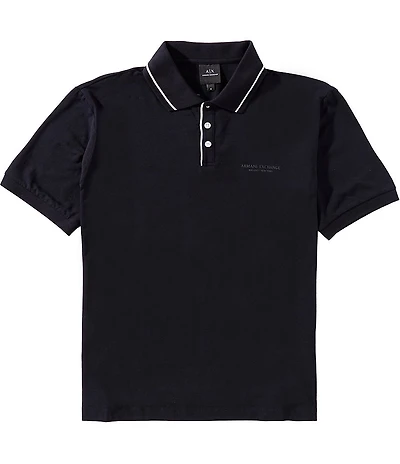 Armani Exchange Milano/NY Chest Logo Short Sleeve Polo Shirt