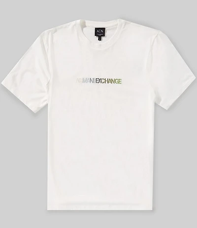 Armani Exchange Ombre Logo Short Sleeve T-Shirt