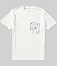 Armani Exchange Paisley Chest Pocket Short Sleeve T-Shirt
