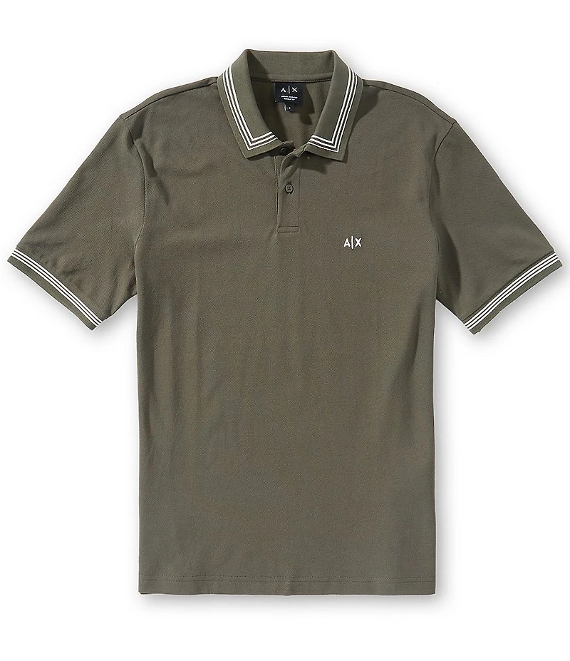 Armani Exchange Pique Short Sleeve Polo Shirt