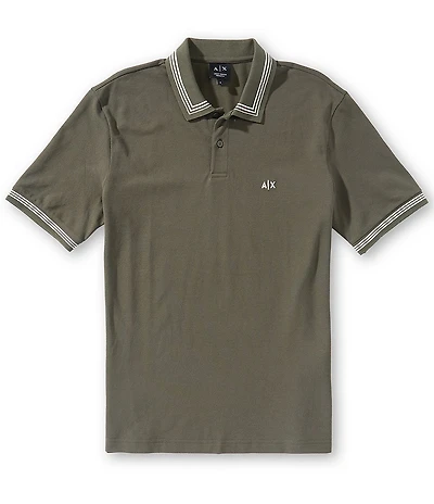 Armani Exchange Pique Short Sleeve Polo Shirt