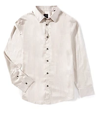 Armani Exchange Satin Check Long Sleeve Woven Shirt