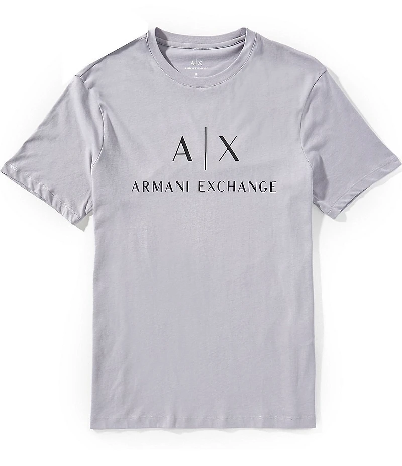 Armani Exchange Slim Fit AX Signature Logo Solid Crew Neck Short Sleeve T-Shirt