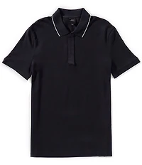 Armani Exchange Slim Fit Logo Placket Short Sleeve Polo Shirt