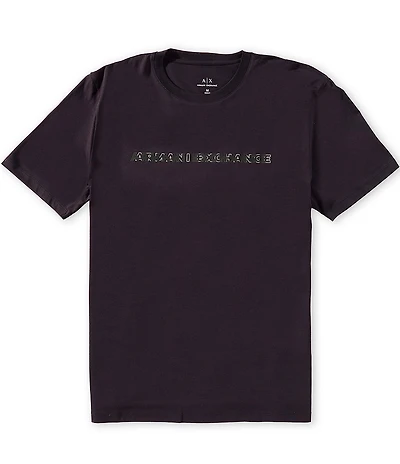 Armani Exchange Text Logo Short Sleeve T-Shirt