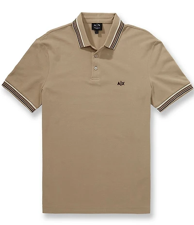 Armani Exchange Tipping Pique Short Sleeve Polo Shirt