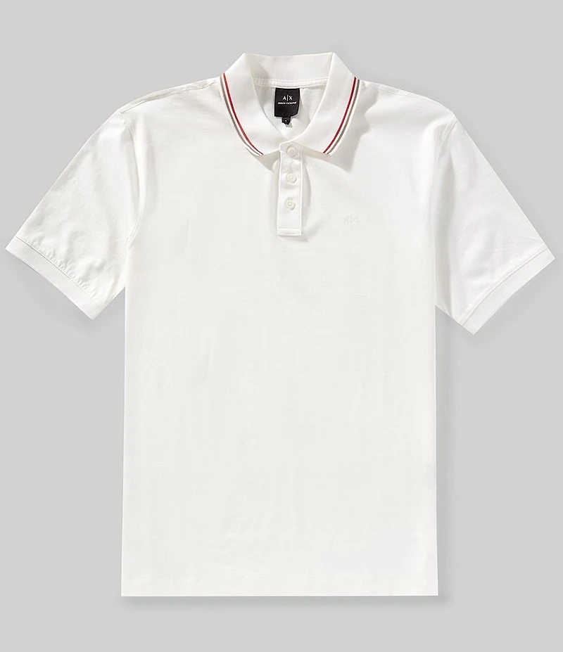 Armani Exchange Tonal Chest Logo Short Sleeve Polo Shirt