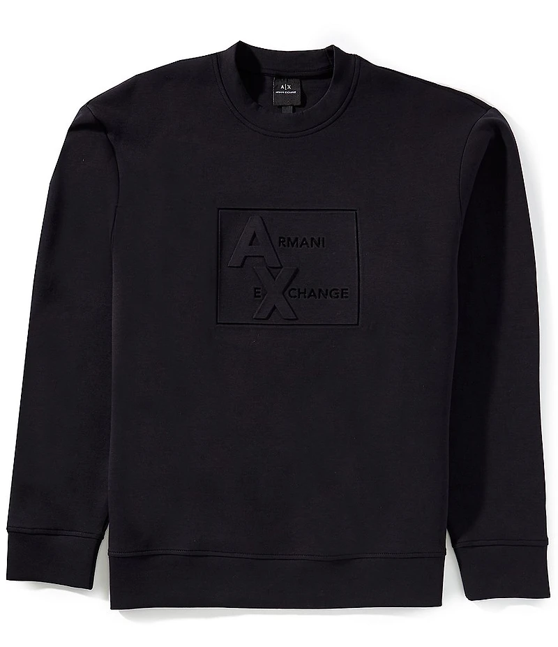 Armani Exchange Tonal Grid Box Logo Sweatshirt