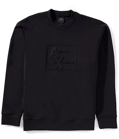 Armani Exchange Tonal Grid Box Logo Sweatshirt
