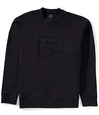 Armani Exchange Tonal Grid Box Logo Sweatshirt