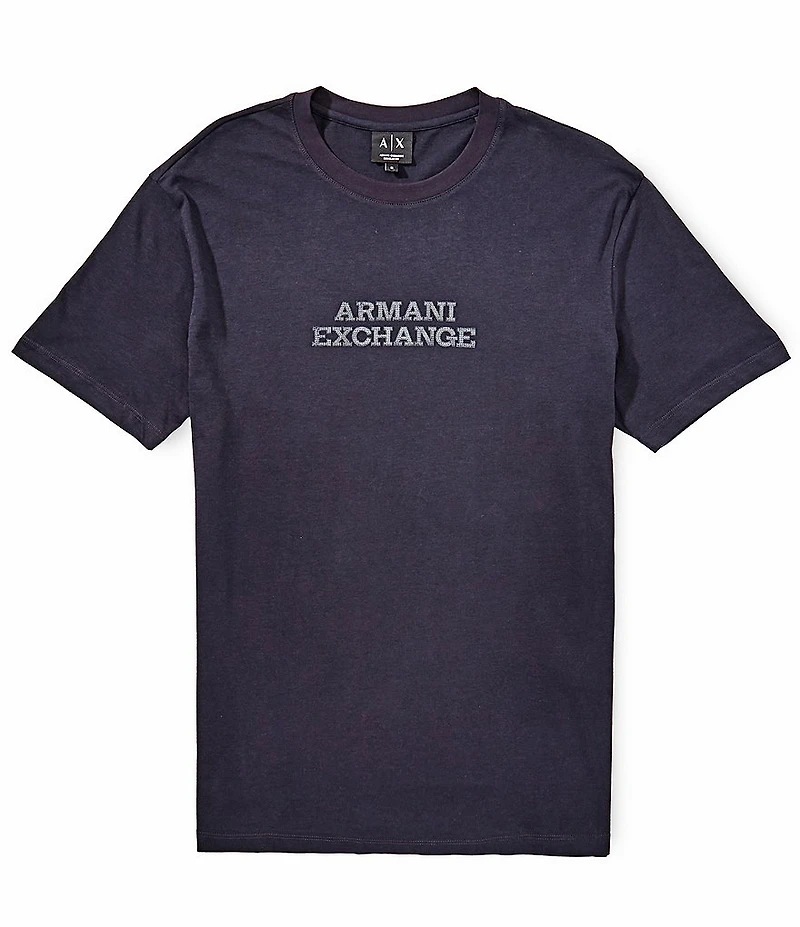 Armani Exchange Tonal Script Logo Short Sleeve T-Shirt