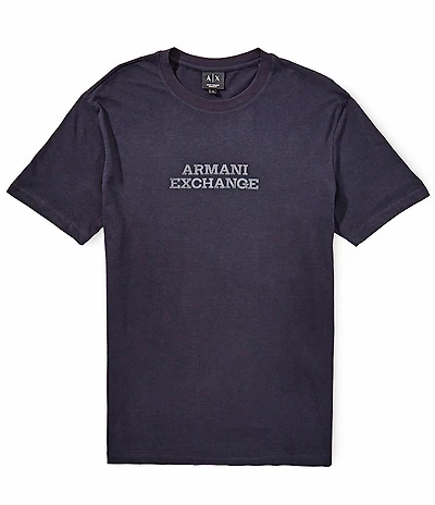 Armani Exchange Tonal Script Logo Short Sleeve T-Shirt