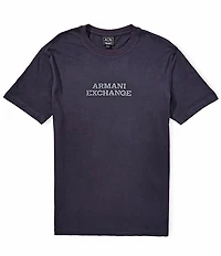 Armani Exchange Tonal Script Logo Short Sleeve T-Shirt