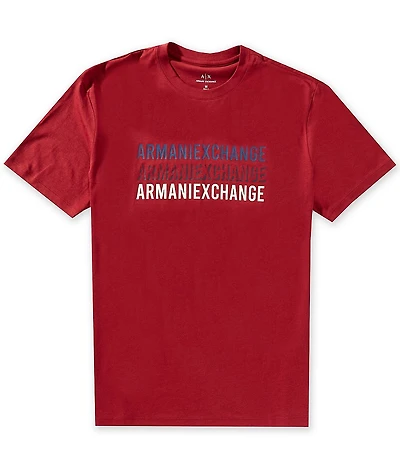 Armani Exchange Triple AX Logo Short Sleeve T-Shirt