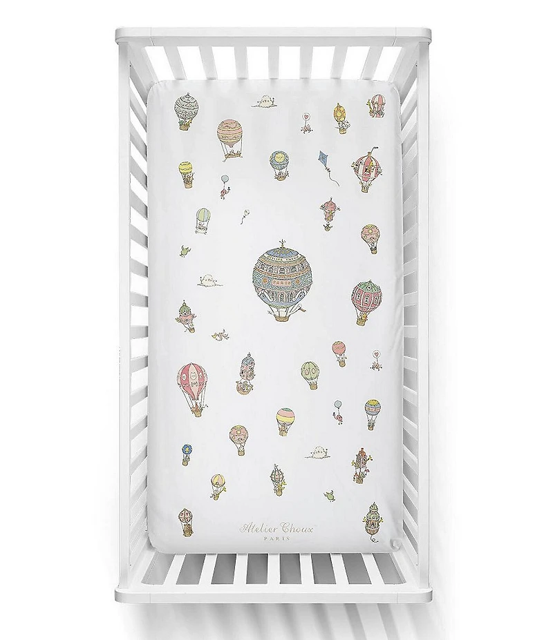 Atelier Choux Paris Baby Hot Air Balloon Fitted Crib Sheets