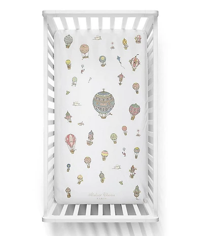 Atelier Choux Paris Baby Hot Air Balloon Fitted Crib Sheets
