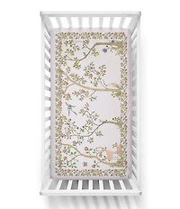 Atelier Choux Paris Baby Satin In Bloom Fitted Crib Sheet