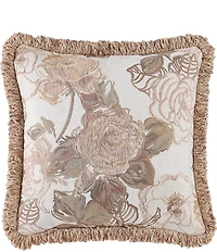 Austin Horn Classics Beauty Collection Main Jacquard Fringed Square Pillow