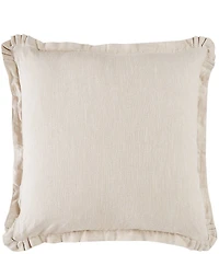 Austin Horn Classics Beauty Collection Solid Linen Ruffled Euro Sham